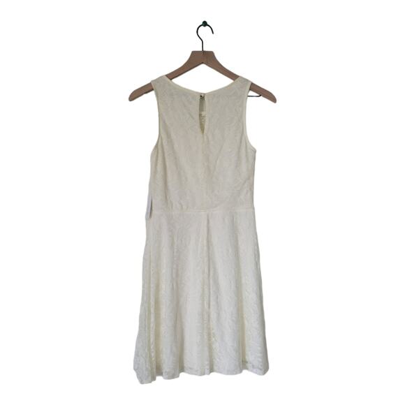 NWT Lace Mini Dress Skater Dress Size Small Ivory - Picture 2 of 9
